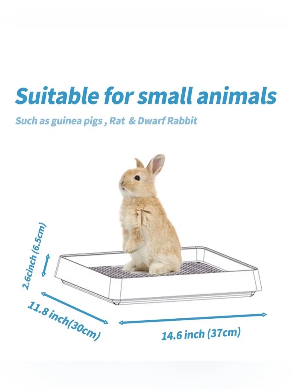 Guinea Pig Rabbit Litter Pan for Cage Bed Pet Toilet Ferret corner Medium (2)